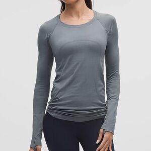 NWT Lululemon Solar Grey Long Sleeve Top